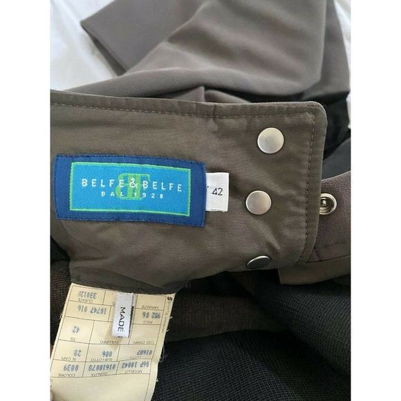 Belfe & Belfe Brown Stretch Poly Knit Ski Pants Italy 42 Vintage? snow ski - Picture 9 of 9